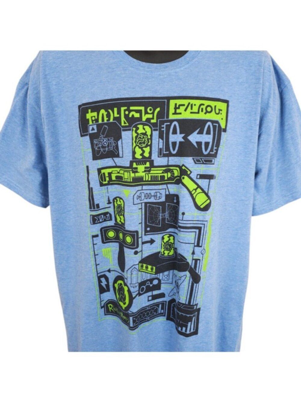 Rick And Morty T Shirt Mens Size XL Blue Adult Swim Portal Gun Loot Crate